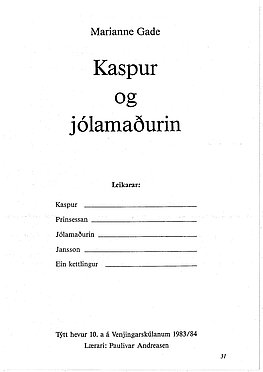 Jólaleikur - Kaspur og jólamaðurin