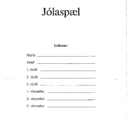 Jólaspæl til børn (Jósef, Maria o.o)